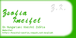 zsofia kneifel business card
